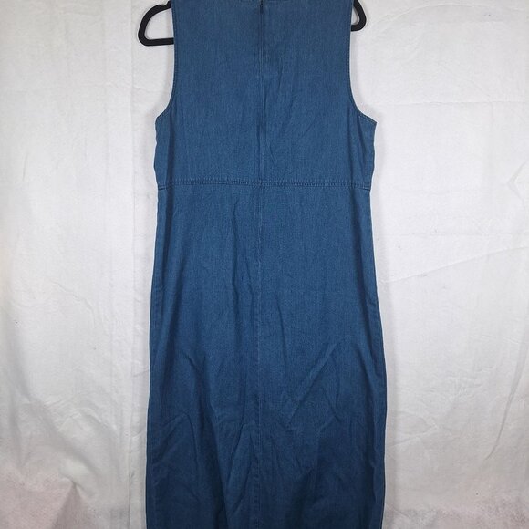 Talbots Jeans Maxi dress 100% cotton size 8 modest cottagecore - Picture 2 of 5